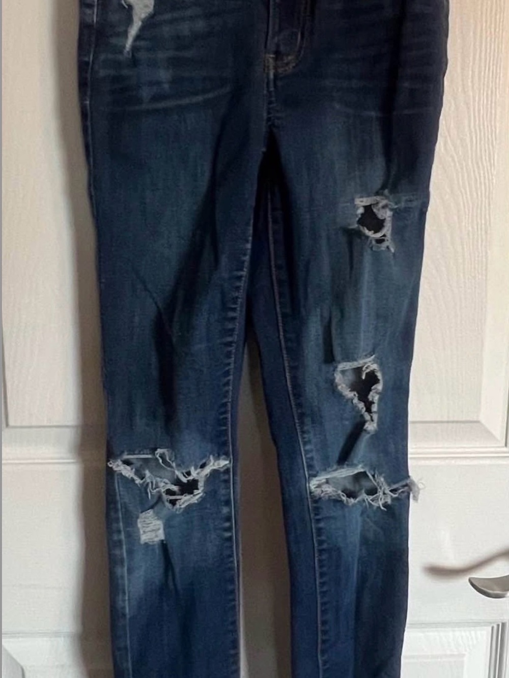 SO Dark Blue Ripped Skinny Jeans